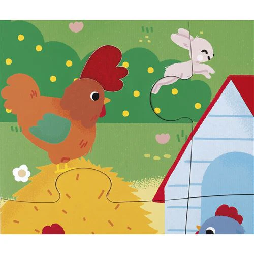 Puzzle Tátil Animais da Quinta - 20 Peças - Janod - Image 10