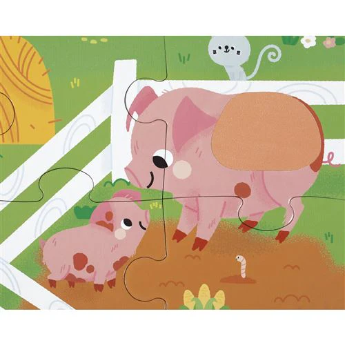 Puzzle Tátil Animais da Quinta - 20 Peças - Janod - Image 8