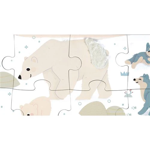 Puzzle Tátil Animais Polares - 20 Peças - Janod - Image 10