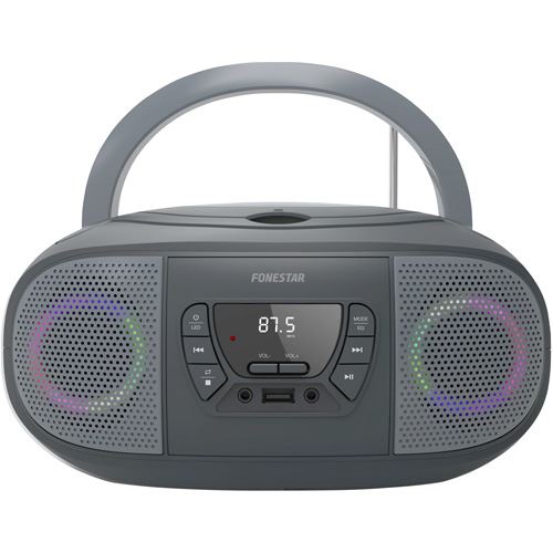 Rádio Portátil Fonestar Boom-Go CD USB - Cinzento