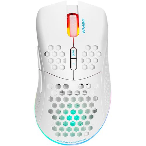 Rato Gaming Wireless Deltaco WM80 - Branco
