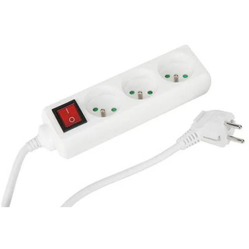 Régua de Alimentação Temium Multi-Tomada 3 + Interruptor 1.5m - Branco