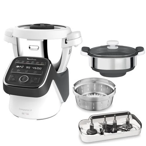 Robot Multifunções Moulinex Companion XL HF8098PT com Tampa em Inox - Outlet - Grade B - Image 3