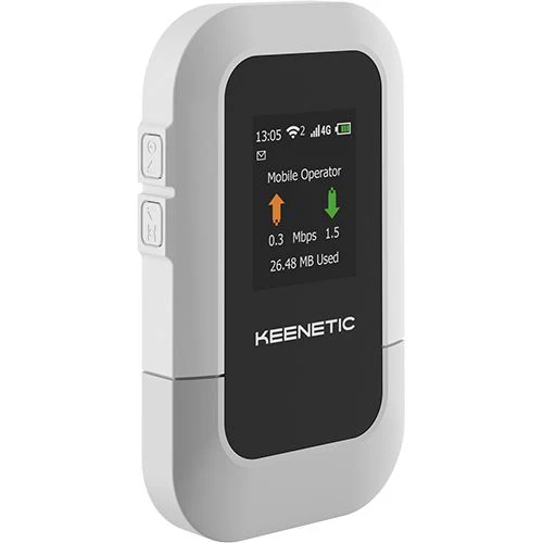 Router Keenetic Roamer 4G (KN-5110) 4G Hotspot com Wi-Fi 6 | Branco | Cinzento - Image 2