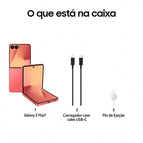 Samsung Galaxy Z Flip7 - 512GB - Vermelho Coral - Image 7