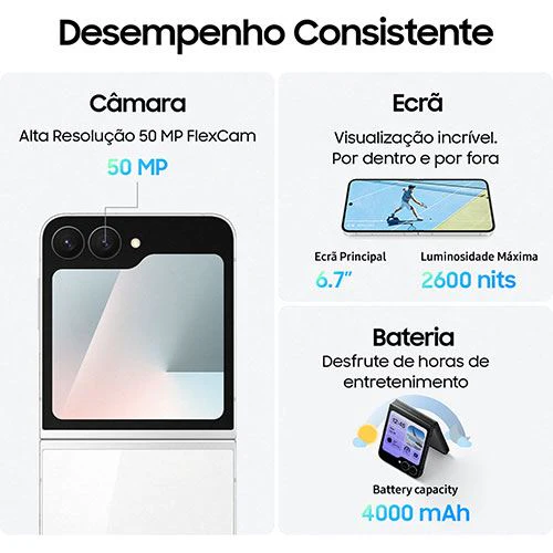Samsung Galaxy Z Flip7 FE - 256GB - Preto - Image 4
