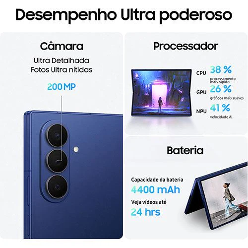 Samsung Galaxy Z Fold7 - 512GB - Cinza Escuro - Image 4