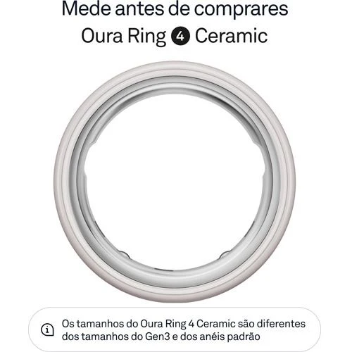 Smart Ring Oura Ring 4 Ceramic - Cloud - Tamanho 4 - Image 2