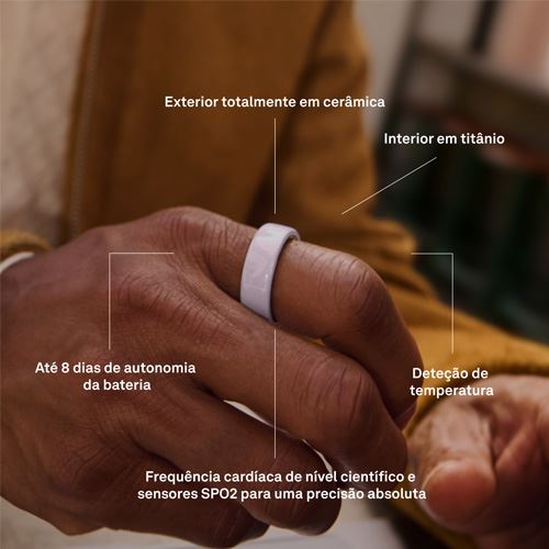 Smart Ring Oura Ring 4 Ceramic - Midnight - Tamanho 8 - Image 8