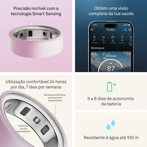 Smart Ring Oura Ring 4 Ceramic - Petal - Tamanho 4 - Image 6