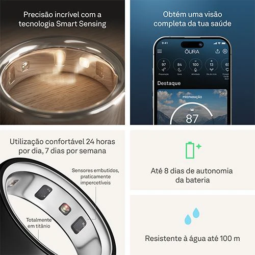 Smart Ring Oura Ring4 - Black - Tamanho 15 - Image 6