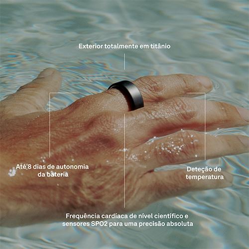 Smart Ring Oura Ring4 - Black - Tamanho 7 - Image 9