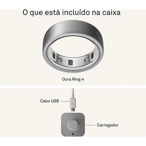 Smart Ring Oura Ring4 - Brushed Silver - Tamanho 7 - Image 5