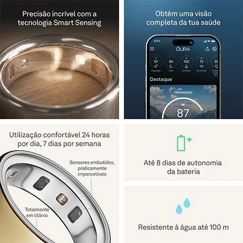 Smart Ring Oura Ring4 - Gold - Tamanho 8 - Image 7