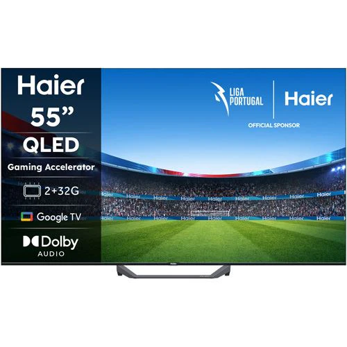 Smart TV Haier 55" QLED UHD 4K H55S80FUX Google TV - 140cm