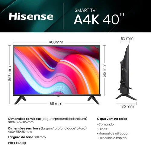 Smart TV Hisense 40" FHD 40A4K - 101cm - Image 5