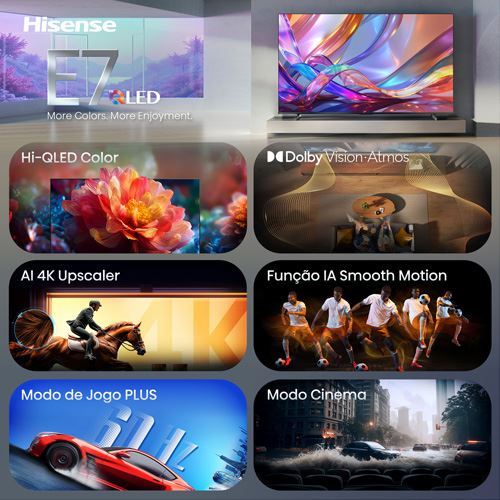 Smart TV Hisense 43" QLED UHD 4K 43E7S - 109cm - Image 3