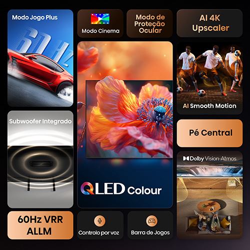 Smart TV Hisense 55" QLED UHD 4K 55A7Q - 140cm - Image 3