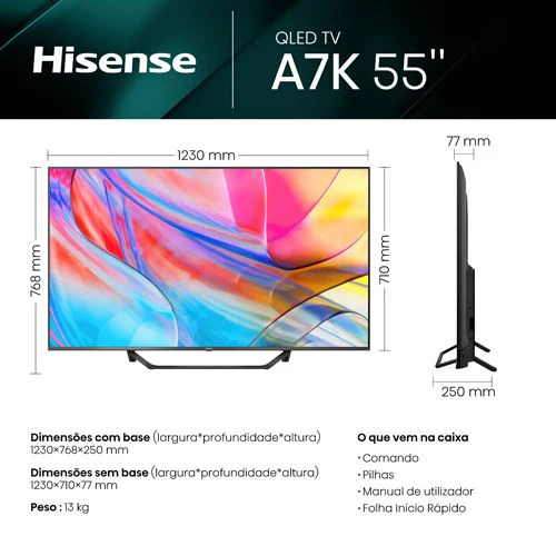 Smart TV Hisense 55" 4K UHD 55A7KQ - 140cm - Image 8
