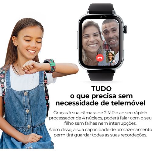 Smartwatch 4G para Criança Savefamily Savewatch Plus 2 - Silver / Black Night (Preto) - Image 10