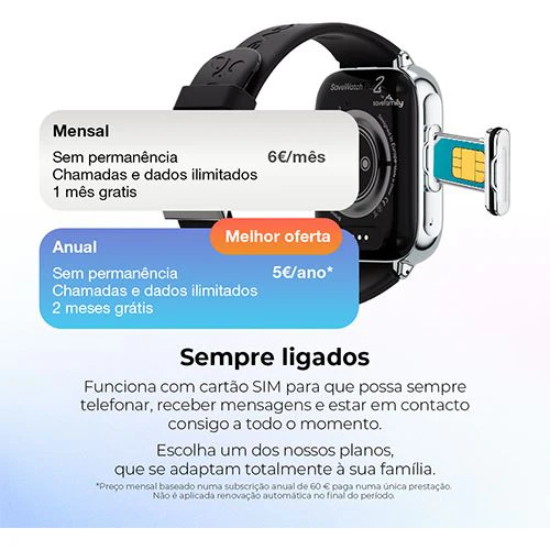 Smartwatch 4G para Criança Savefamily Savewatch Plus 2 - Silver / Ocean - Image 8