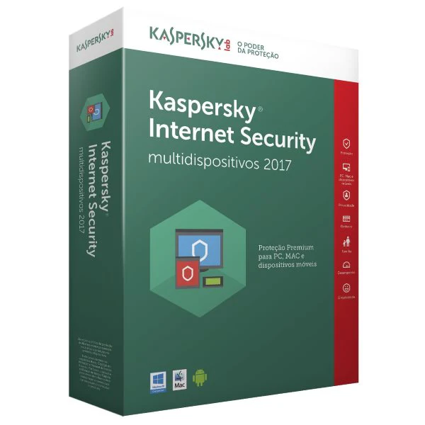 Software Kaspersky Internet Securiry 2017 - 3 Utilizadores 1 Ano (KL1941SBCFS-7POR)