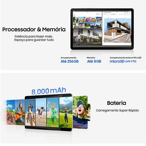 Tablet Samsung Galaxy Tab S10 Lite - 10.9" - Wi-Fi - 128GB - Prateado - Image 3