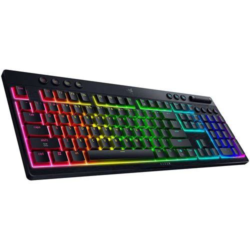 Teclado Gaming Mecânico Razer BlackWidow V4 Low-Profile HyperSpeed Wireless/Bluetooth - Yellow Switches - Layout US - Preto - Image 8
