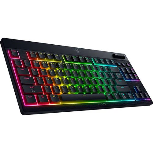 Teclado Gaming Mecânico Razer BlackWidow V4 Low-Profile Tenkeyless HyperSpeed Wireless/Bluetooth - Orange Switches - Layout US - Preto - Image 8