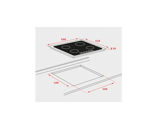 Placa de Indução Teka IZ 6420 | Elétrica | 60 cm | 4 Zonas | Preto - Image 2