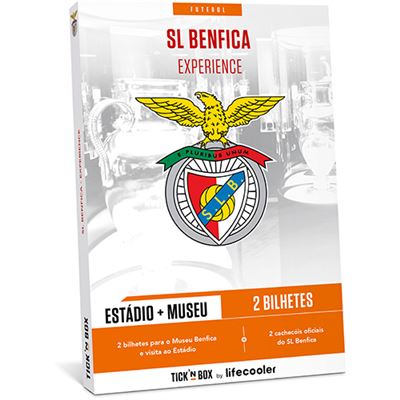 Tick'nBox by Lifecooler - Sport Lisboa e Benfica Experience | 2 Bilhetes Estádio + Museu