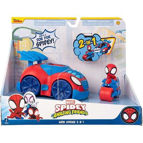 Veiculo Marvel Spidey&Friends - Web Strike 2 em 1 - Concentra