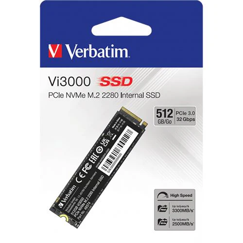Disco Interno SSD Verbatim Vi3000 M.2 PCIe NVMe - 512GB - Image 2
